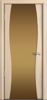 Дверь межкомнатная Milyana Omega Омега1 Беленый дуб стекло бронзовое