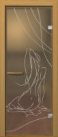 Дверь для бани Астрал Дизайн Девушка матовая