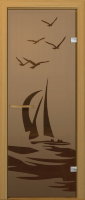 Дверь для бани Астрал Дизайн Круиз бронза Р27
