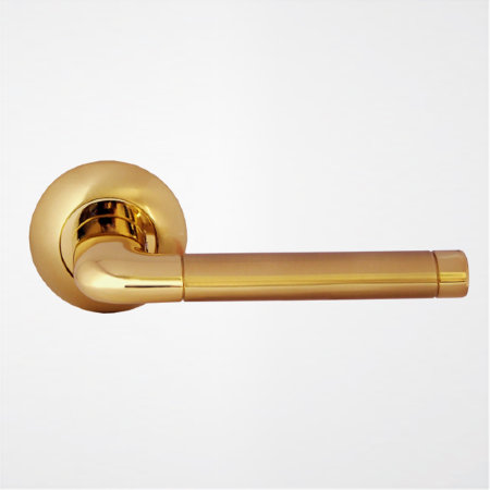 Дверная ручка ROSSI ARONA LD 28-1 SG/CP золото матовое/золото
