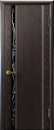 Дверь межкомнатная Luxor Синай Черный абрикос Стекло с узором