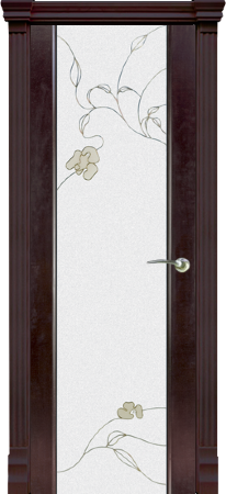 Дверь межкомнатная Varadoor Палермо Венге витраж Орхидея