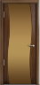 Дверь межкомнатная Milyana Omega Омега Американский орех стекло бронзовое