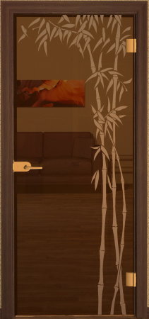Дверь стеклянная Астрал Дизайн Бамбук-02