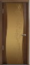 Дверь межкомнатная Milyana Omega Омега Американский орех стекло фантазия бронзовое