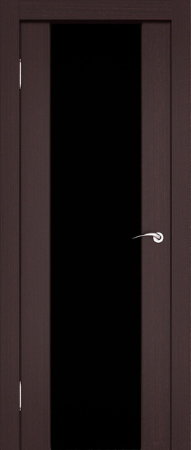 Дверь межкомнатная Роста Кардинал Венге черное стекло