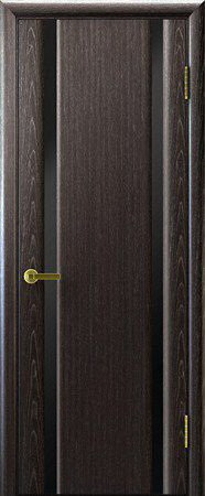 Дверь межкомнатная Luxor Синай 2 Черный абрикос Черное стекло