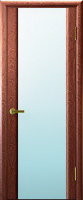 Дверь межкомнатная Luxor Синай 3 Красное дерево Белое стекло