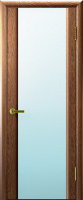 Дверь межкомнатная Luxor Синай 3 Американский орех Белое стекло