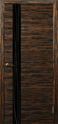 Дверь межкомнатная Matadoor М-порте Титан Эбен Черное стекло