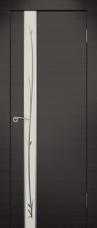 Дверь межкомнатная Роста Маэстро Венге белое стекло