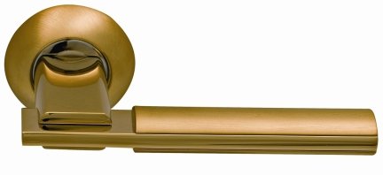 Дверная ручка ARCHIE SILLUR 94A S.GOLD/P.GOLD матовое золото/золото