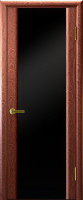 Дверь межкомнатная Luxor Синай 3 Красное дерево Черное стекло