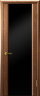 Дверь межкомнатная Luxor Синай 3 Американский орех Черное стекло