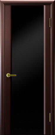 Дверь межкомнатная Luxor Синай 3 Венге Черное стекло