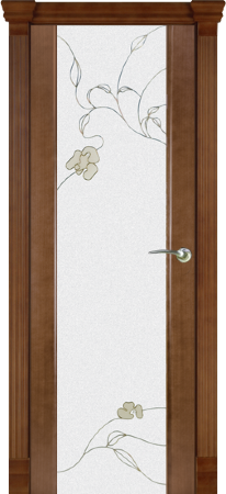 Дверь межкомнатная Varadoor Палермо Анегри тон1 витраж Орхидея