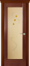 Дверь межкомнатная Varadoor Рубикон Натуральная вишня витраж Альмерия - Карниз